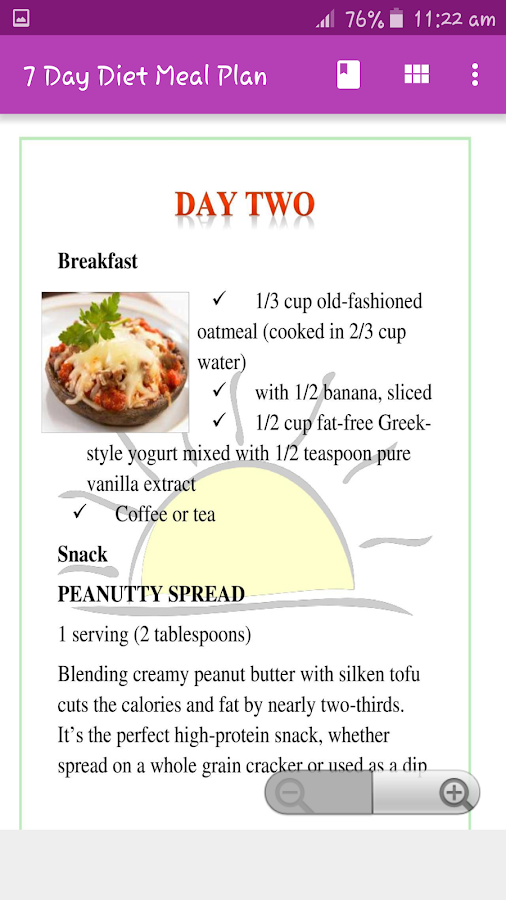 12 Day Diet Plan Menu