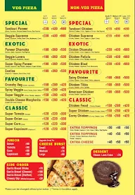 Just Pizzas menu 1