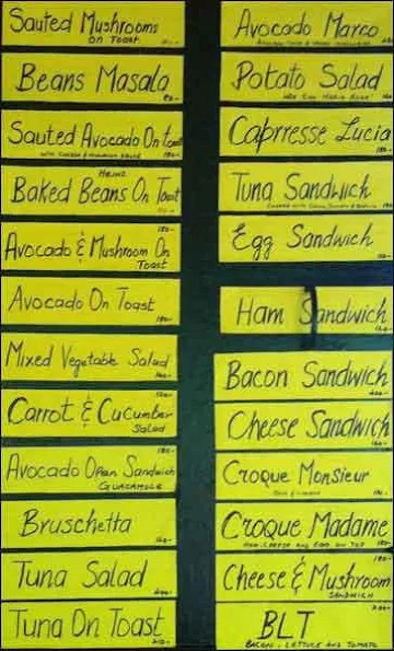 Cafe Orange Boom menu 