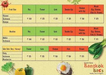 Bangkok Bites menu 