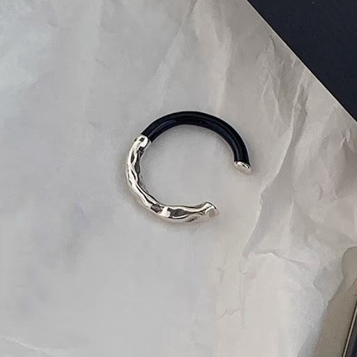 Title 18, Irregular 925 Sterling Silver All-Match Ring wi...