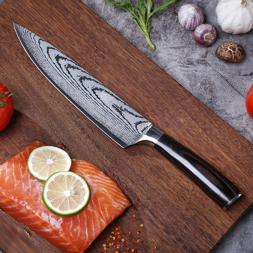 Title 3, Damascus Knife Stainless Steel Slicing Knife