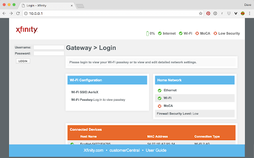 xfinity Gateway Login Passkey:Log customerCentral 