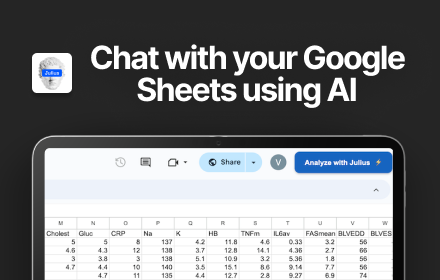 Julius AI - Analyze Google Sheets with ChatGPT small promo image