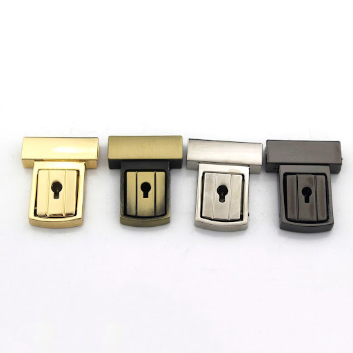 Title 7, Light Gold Silver Gun Black Lock Box and Bag Ha...