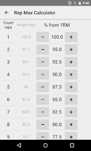 Rep Max Calculator - náhled