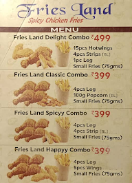 Fries land menu 4