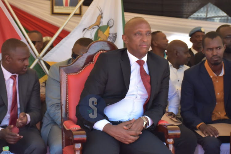 Isiolo Governor Abdi Hassan Guyo during Mashujaa celebrations on October 20, 2022