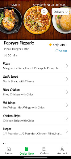 Screenshot Popeyes Pizzeria