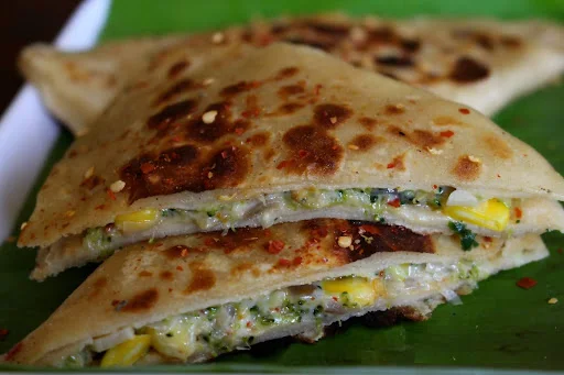 Cheese Corn Spinach Paratha