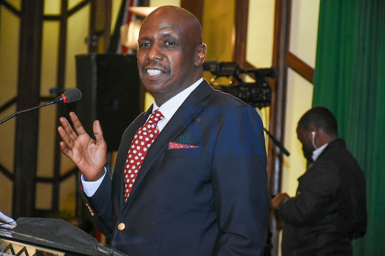 KANU party leader Gideon Moi during a meeting with OKA officials and Mt Kenya delegates on October 7, 2021./ MERCY MUMO