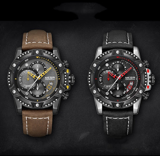 Title 5, Quartz Mens Watch Casual Fashion Leather Watch...