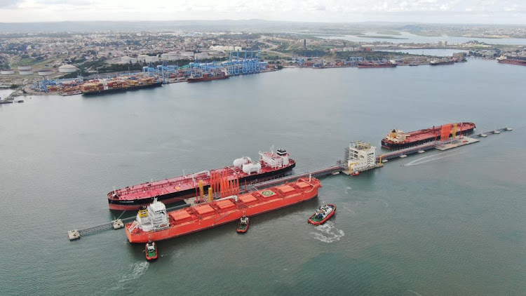 Vessels carrying oil docked at the new offshore Kipevu Oil Terminal at the port of Mombasa, The new terminal was commissioned by President Uhuru Kenyatta last Thursday.