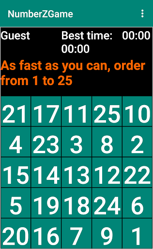 Screenshot NumberZGame