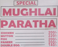 Mughlai Paratha menu 1