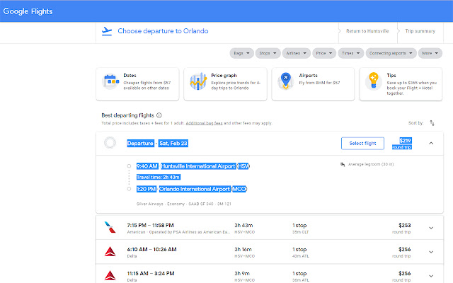 Google flight