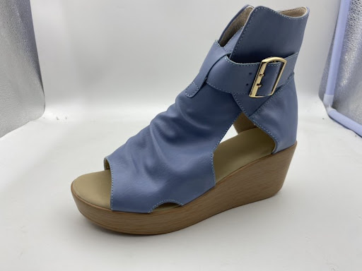 Title 5, Womens Wedge Heel Platform Sandals with Wrinkl...