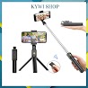 Gậy Chụp Ảnh 3 Chân Có Điều Khiển Bluetooth, Cây Livestream, Tự Sướng Tripod K07 – Kywi Shop