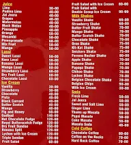 Kiran Chaats menu 1