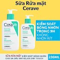 Sữa Rửa Mặt Cerave Foaming Facial Cleanser Da Dầu, Da Khô Và Da Thường 236Ml