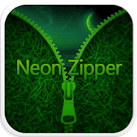 Neon Zipper Emoji Keyboard Theme