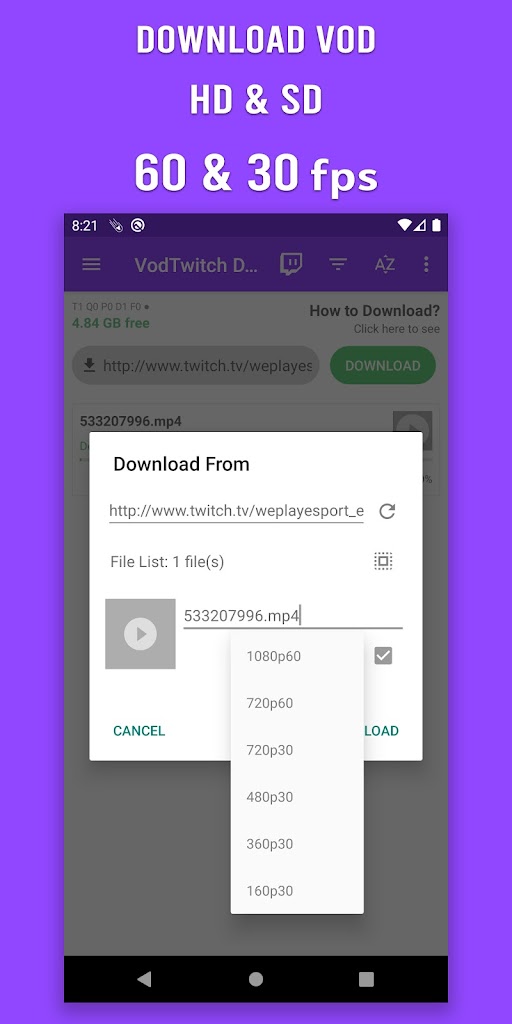 Twitchビデオのダウンロード アンドロイド用 Apk ダウンロード