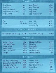 Bake N Snacks menu 1