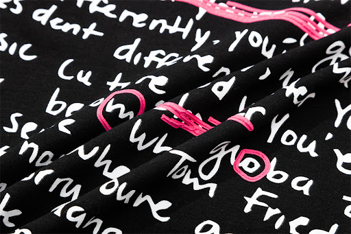 Title 14, English Letter Short Print Short Sleeve T-shirt...