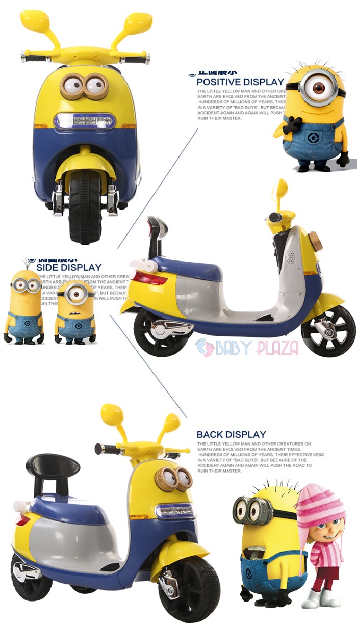 Xe máy điện cho bé minions loại 1