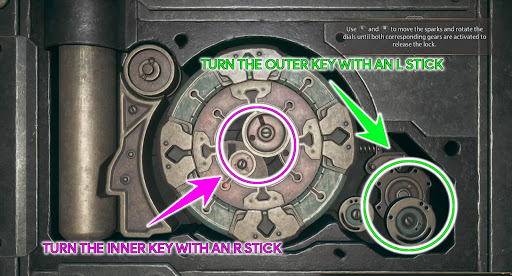 Find the Area where the Lock Rotates with the L and R Sticks