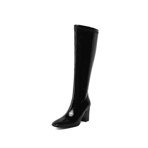 Title 9, Womens Patent Leather Chunky Heel High Boots f...