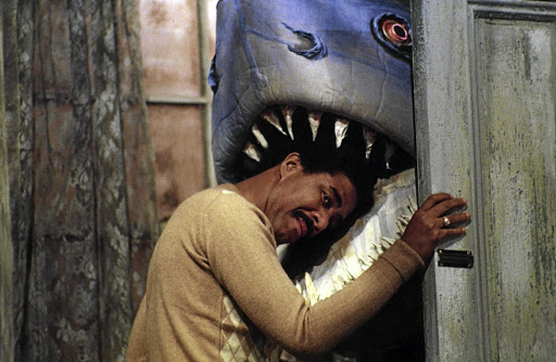 Comedian Richard Pryor gets eaten by a shark in a 1975 episode of Saturday Night Live.