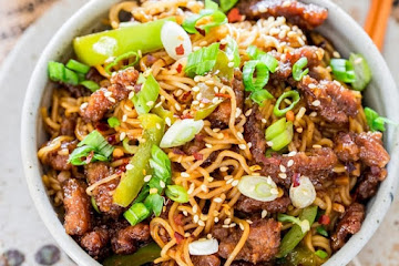 Mongolian Beef Ramen Noodles