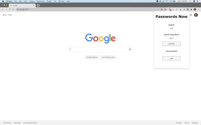 Passwords Now chrome extension