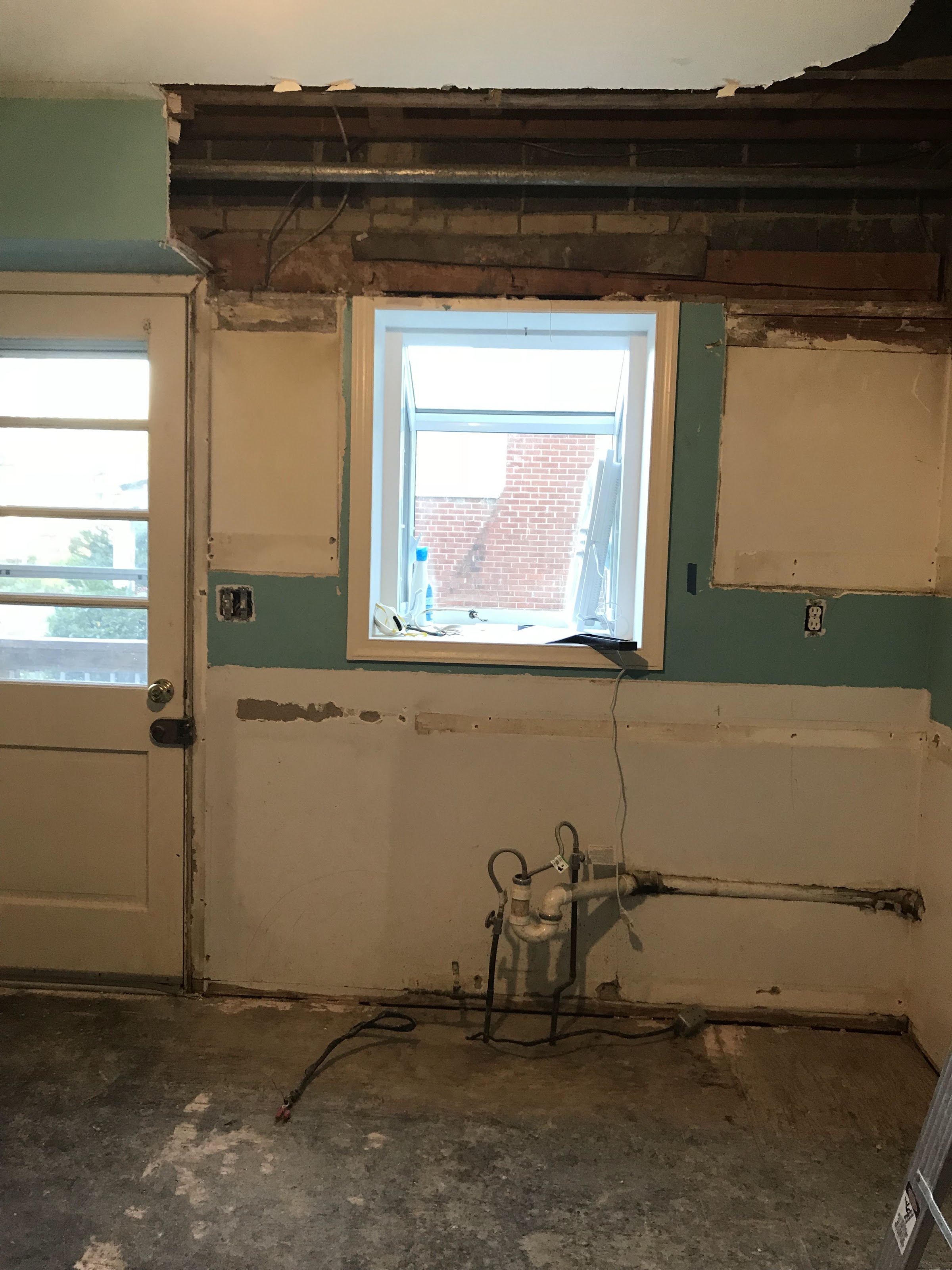 Gutted kitchen during kitchen renovation