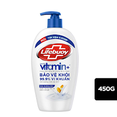 Nước Rửa Tay Diệt Khuẩn Lifebuoy Sữa dưỡng ẩm 450g