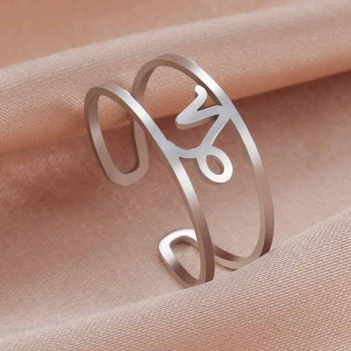 Title 11, Special-interest design stainless steel ring fo...