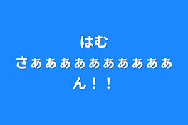 はむさぁぁぁぁぁぁぁぁぁぁん！！