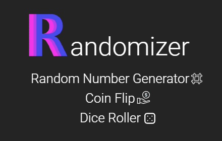 Randomizer - Random Number, Coin Flip, Dice small promo image