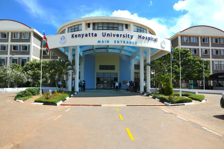 The entrance to Kenyatta University Teaching, Research and Referral Hospital/PSC