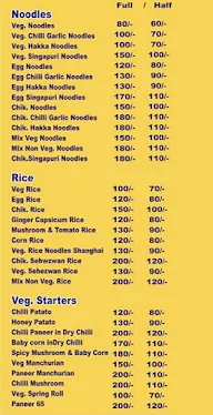 Chetna Chinese Food menu 1