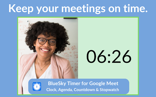 Google Meet Timer - Clock, Agenda, Countdown