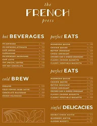 The Fresh Press menu 1