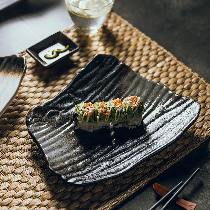 Prato Plano de Sushi Criativo Doméstico Sirva sushi com estilo e sofisticação em casa. Perfeito para refeições diárias e encontros especiais. Leve e durável.