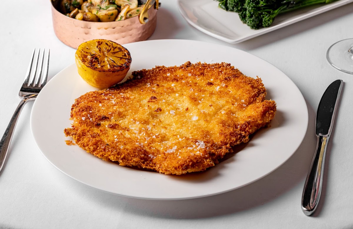 Both our veal and chicken milanese can be made with gluten-free bread crumbs.