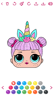 Cute Glitter Dolls Coloring Pagesのおすすめ画像2