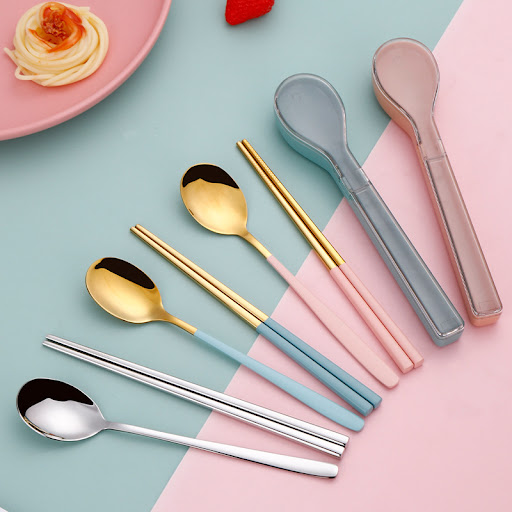 Title 5, Creative Portable Stainless Steel Cutlery Set f...
