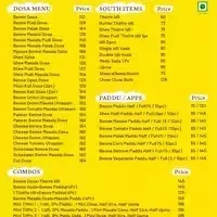 DVG BENNE DOSA MAGARPATTA menu 