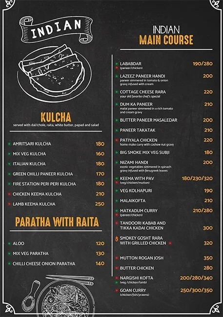 Big Smoke Bistro menu 