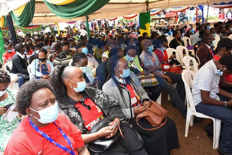 The Office of the President through Nairobi Metropolitan Services launched the Nairobi County HIV/AIDS Implementation plan 2020/21-2024/25 at Undugu grounds in Mathare during the commemorate World AIDS Day on 1 December 2021./ MERCY MUMO